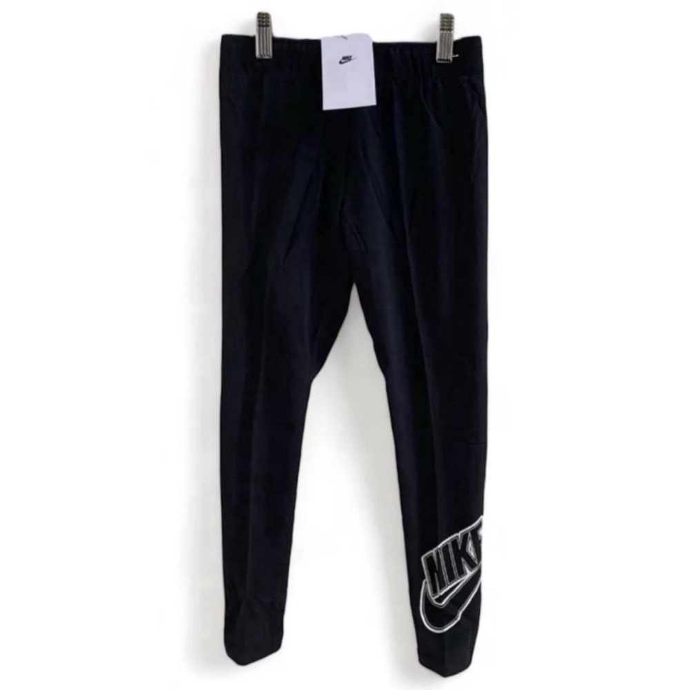 New Nike Leggings Big Girls Sportswear Favorites Graphic Black Size M